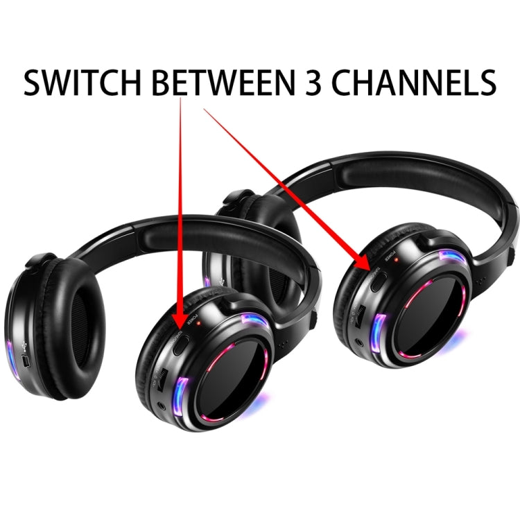 UHF-9 Headset LED Wireless Noise Cancelling Earphone (Black)