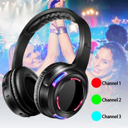 UHF-9 Headset LED Wireless Noise Cancelling Earphone (Black)