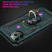 Armor Shockproof TPU + PC Protective Case for iPhone 11, with 360 Degree Rotation Holder (Green)