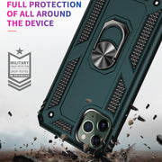 Armor Shockproof TPU + PC Protective Case for iPhone 11, with 360 Degree Rotation Holder (Green)