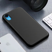 For iPhone XR Starry Series Shockproof  Straw Material + TPU Protective Case (Black)
