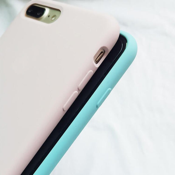 For iPhone XR Four Corners Full Coverage Liquid Silicone Case(Light Pink)