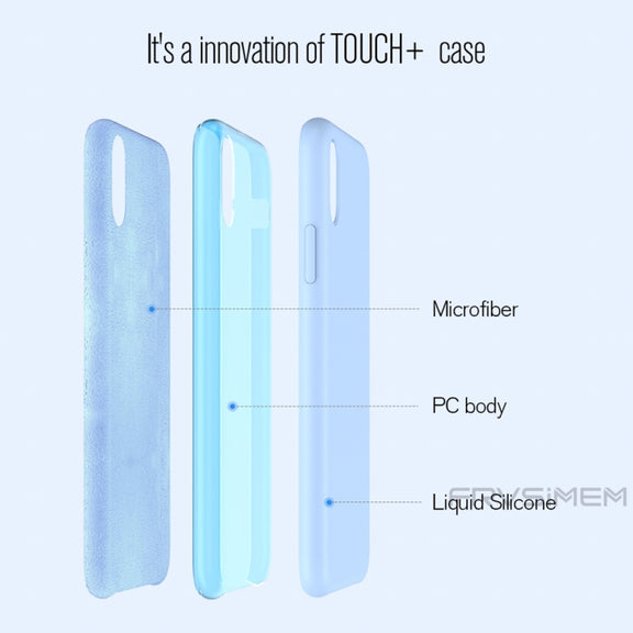 For iPhone XR Four Corners Full Coverage Liquid Silicone Case(Light Pink)