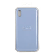 For iPhone XR Four Corners Full Coverage Liquid Silicone Case(Baby Blue)