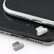 2pcs Universal 8 Pin Charging Port Metal Anti-Dust Plug for iPhone(Black)