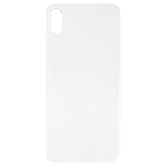 Easy Replacement Big Camera Hole Glass Back Battery Cover with Adhesive for iPhone XS(White)