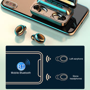 F9-5C Three-screen Digital Display Noise Reduction Bluetooth Earphone(Black)