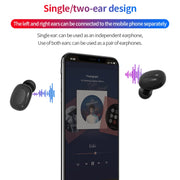 A10 TWS Space Capsule Shape Wireless Bluetooth Earphone with Magnetic Charging Box & Lanyard, Support HD Call & Automatic Pairing Bluetooth(White + Black)