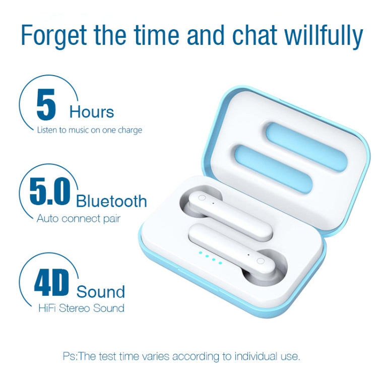 X26 TWS  Bluetooth 5.0 Wireless Touch Bluetooth Earphone with Magnetic Attraction Charging Box, Support Voice Assistant & Call(Blue)