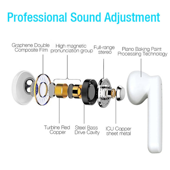 X26 TWS  Bluetooth 5.0 Wireless Touch Bluetooth Earphone with Magnetic Attraction Charging Box, Support Voice Assistant & Call(Blue)