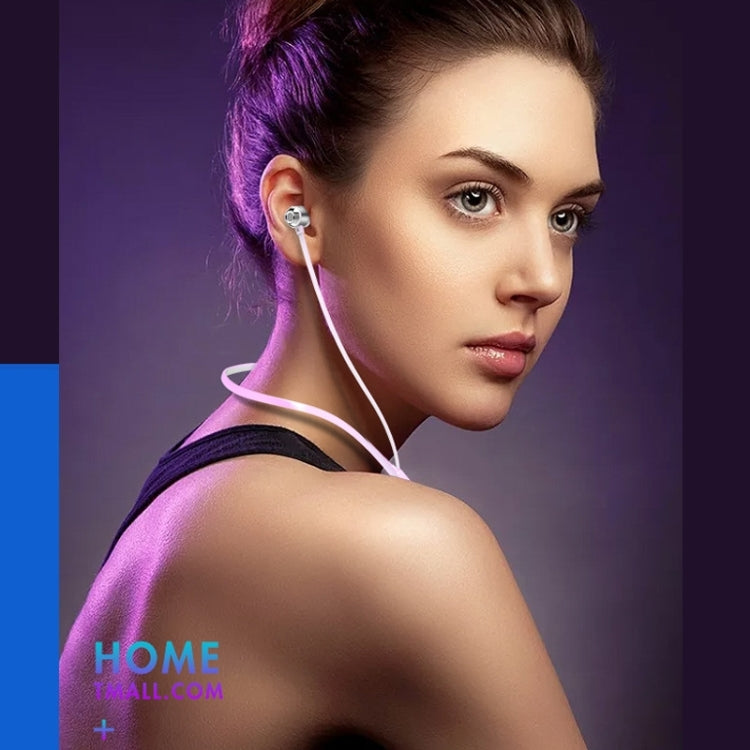 Bluetooth 5.1 Round Wire Neck-mounted Bluetooth Sports Earphone with Magnetic Function(Red)