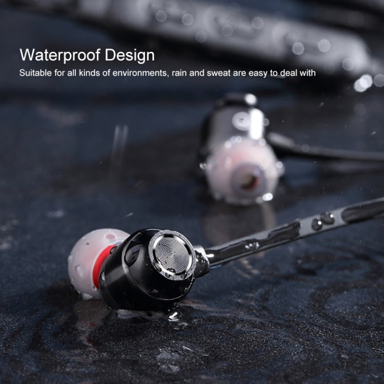 Bluetooth 5.1 Round Wire Neck-mounted Bluetooth Sports Earphone with Magnetic Function(White)