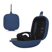 Solid Color Silicone Wireless Bluetooth Earphone Protective Case for Beats Powerbeats Pro(Dark Blue)