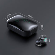 M7 TWS V5.0 Binaural Wireless Stereo Bluetooth Headset with Charging Case and Digital Display(Black)