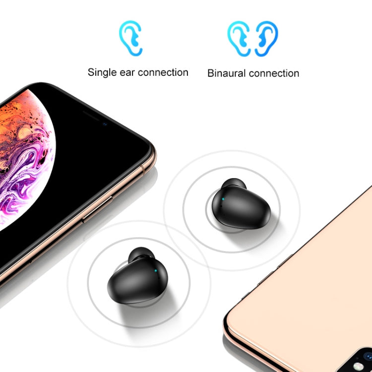 X7 TWS V5.0 Binaural Wireless Stereo Bluetooth Headset with Charging Case and Digital Display(Black)