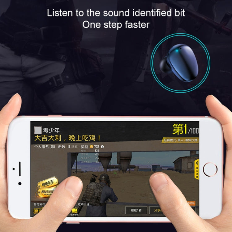 X7 TWS V5.0 Binaural Wireless Stereo Bluetooth Headset with Charging Case and Digital Display(Black)