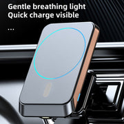 JJT-969 15W Max Output Magnetic Car Air Outlet Bracket Wireless Charger(Red)