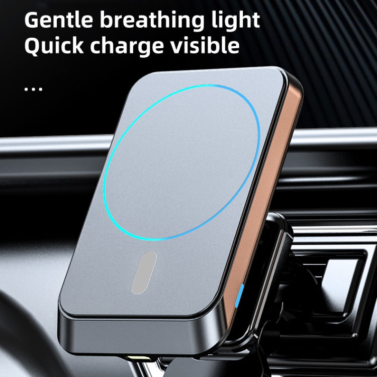 JJT-969 15W Max Output Magnetic Car Air Outlet Bracket Wireless Charger(Red)