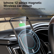 JJT-969 15W Max Output Magnetic Car Air Outlet Bracket Wireless Charger(Red)