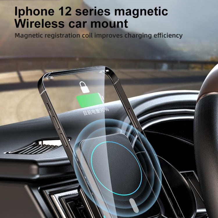 JJT-969 15W Max Output Magnetic Car Air Outlet Bracket Wireless Charger(Blue)