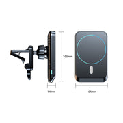 JJT-969 15W Max Output Magnetic Car Air Outlet Bracket Wireless Charger(Green)