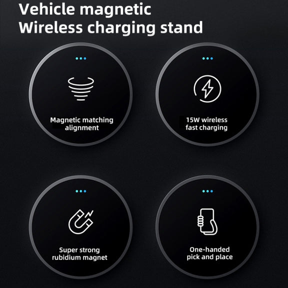 JJT-969 15W Max Output Magnetic Car Air Outlet Bracket Wireless Charger(Red)