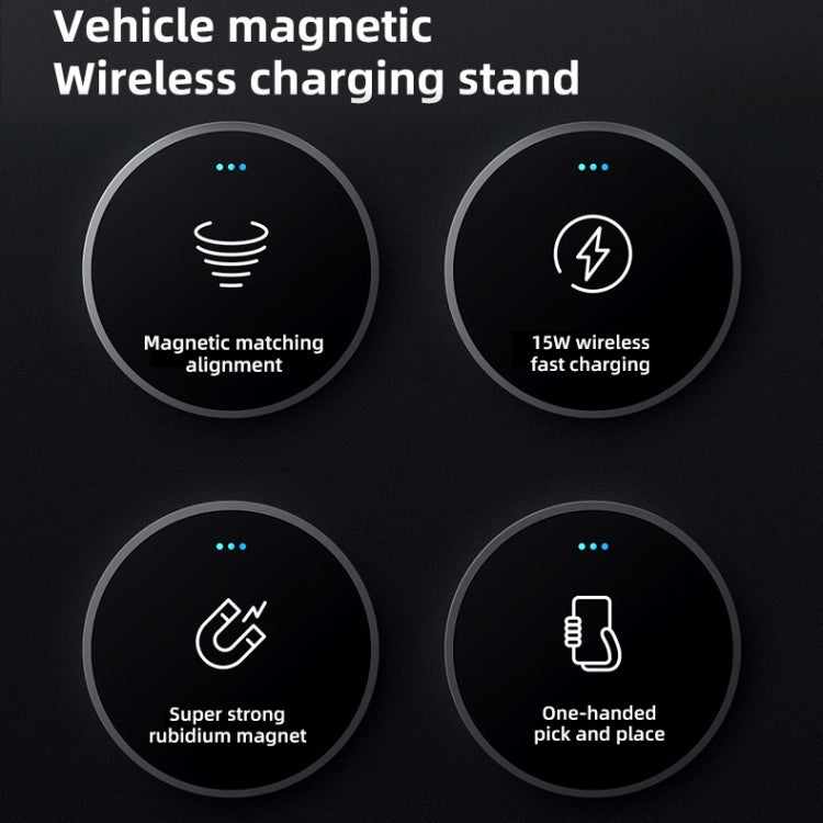 JJT-969 15W Max Output Magnetic Car Air Outlet Bracket Wireless Charger(Blue)