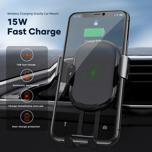 ROCK W31 Car Gravity Wireless Charging Air Outlet Bracket
