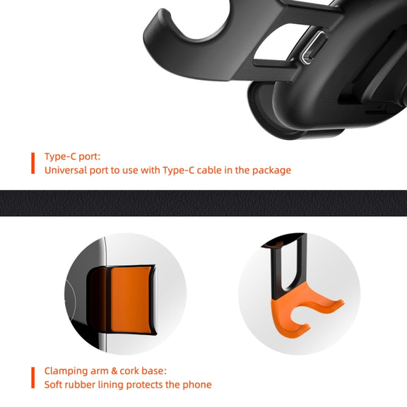 ROCK W31 Car Gravity Wireless Charging Air Outlet Bracket