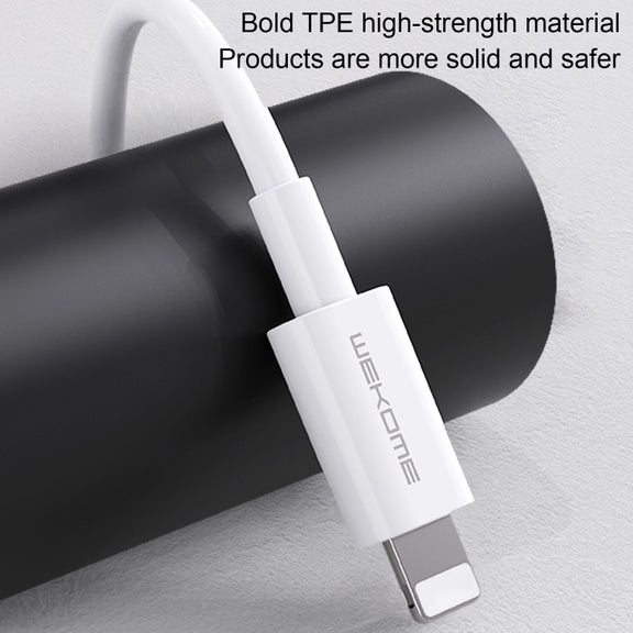 WK WDC-117 3A 8 Pin Fast Charging Charging Cable, Length: 1.2m (White)