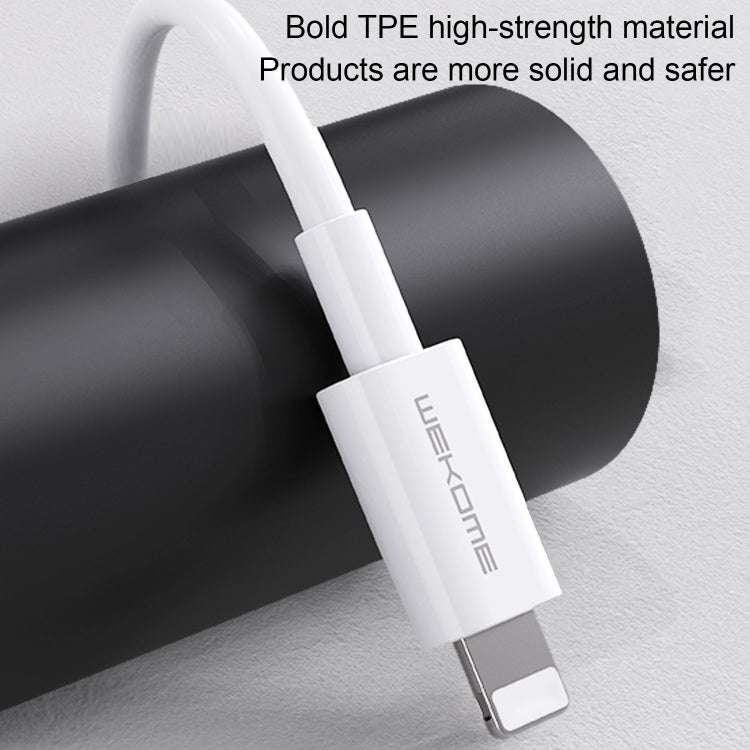 WK WDC-117 3A 8 Pin Fast Charging Charging Cable, Length: 1.2m (White)
