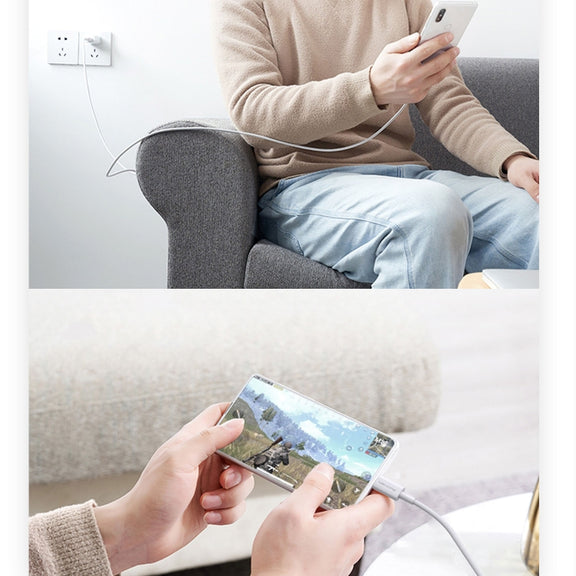 WK WDC-117 3A 8 Pin Fast Charging Charging Cable, Length: 1.2m (White)