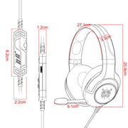 ONIKUMA K9 Single Plug RGB Adjustable Gaming Headphone with Microphone(Black)