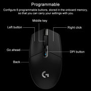 Logitech G304 LIGHTSPEED 12000 DPI 6 Programmable Buttons HERO Sensor Wireless Gaming Mouse (White)