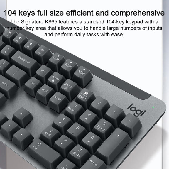 Logitech K865 104 Keys Wireless Bluetooth Mechanical Keyboard, Red Shaft (Pink)