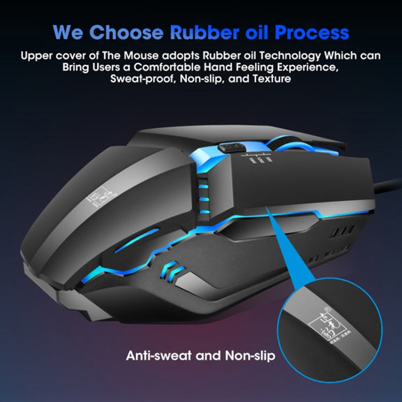 ZGB K3 USB RGB Streamer Wired Gaming Mouse(Black)