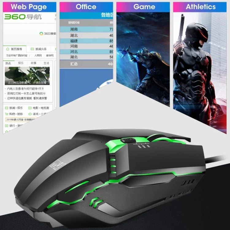 ZGB K3 USB RGB Streamer Wired Gaming Mouse(Black)