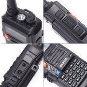 Baofeng BF-UV5R Plus S9 FM Interphone Handheld Walkie Talkie, EU Plug(Black)
