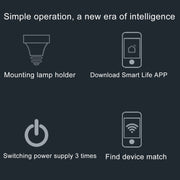200W Max E27 APP Remote Control WiFi Smart Light Bulb Adapter Lamp Base Works with Alexa Echo & Google Home, AC 100-250V