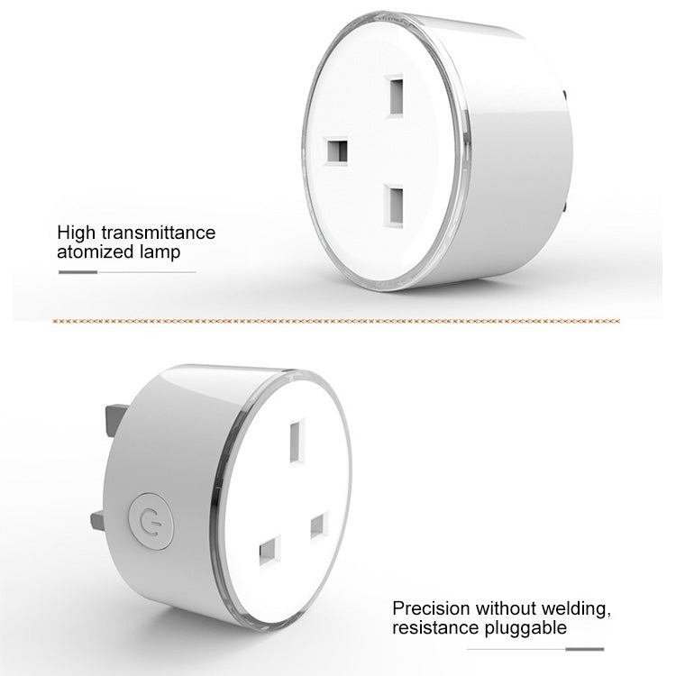 10A RGB Scene Light WiFi Remote Control Smart Socket Works with Alexa & Google Home, AC 220-240V, UK Plug