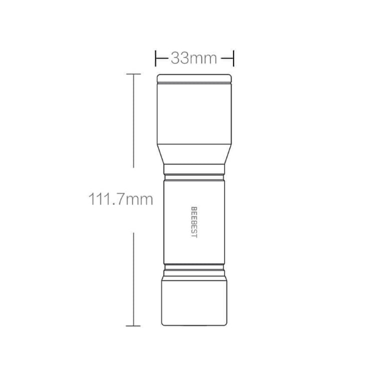 Original Xiaomi Youpin BEEBEST Portable Flashlight���Support Three-gear Mode(Black)