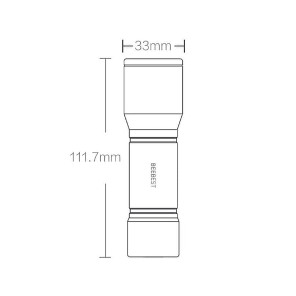 Original Xiaomi Youpin BEEBEST Portable Flashlight���Support Three-gear Mode(Black)