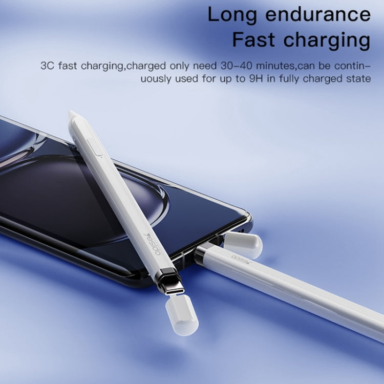 Yesido ST14 USB-C / Type-C Interface Multi-function Bluetooth Wireless Stylus Pen Capacitive Pencil for iPad (White)