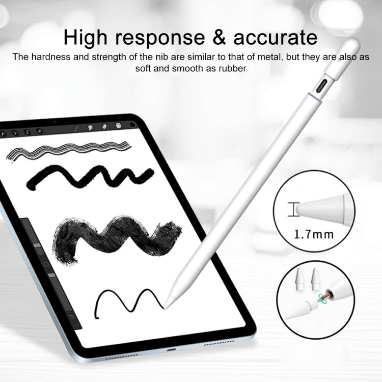 P8 Active Capacitive Stylus Pen with Palm Rejection for iPad After 2018 Version (White)