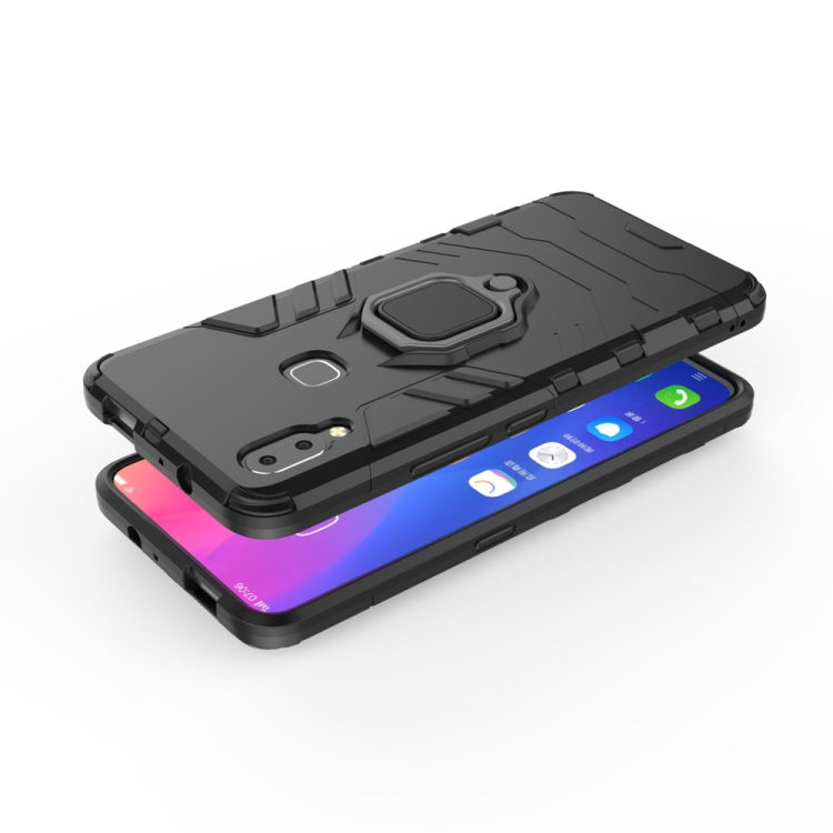 PC + TPU Shockproof Protective Case for Vivo NEX A , with Magnetic Ring Holder(Black)
