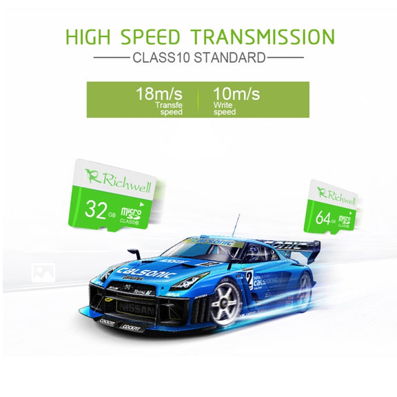 Richwell 32GB High Speed Class 10 Micro SD(TF) Memory Card