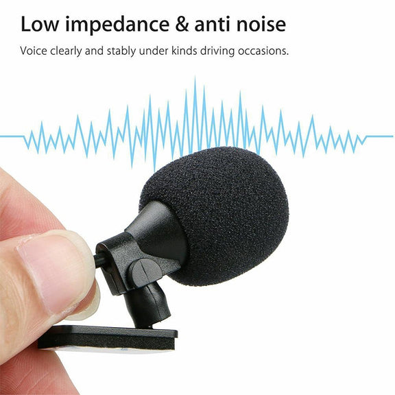 ZJ015MR Stereo 3.5mm Straight Plug Car Navigation DVD External Paste Microphone, Length: 3m
