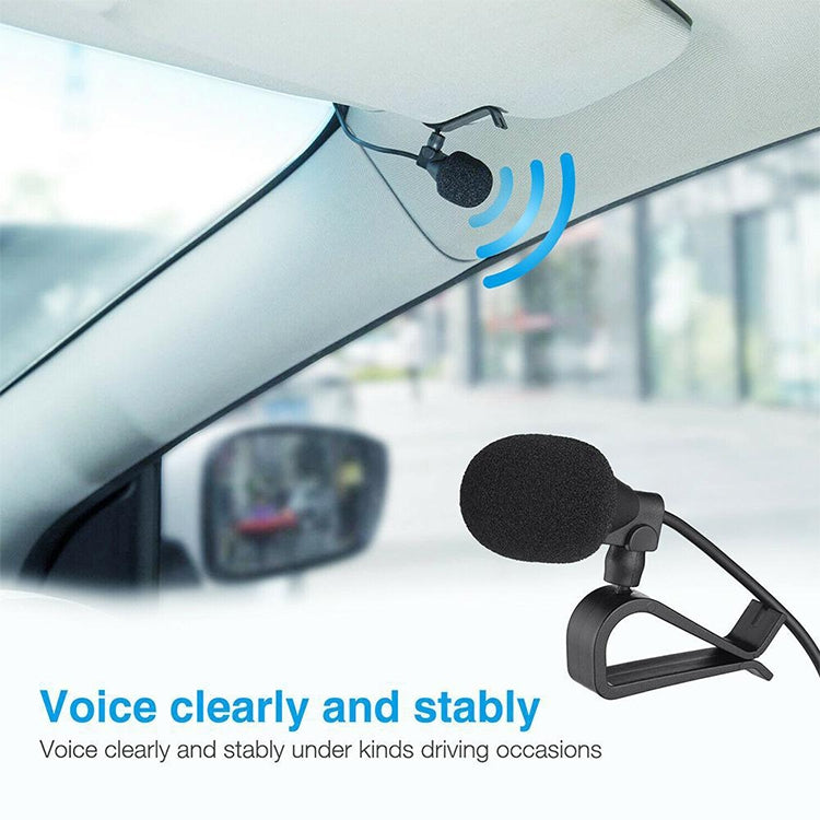 ZJ015MR Stereo 3.5mm Straight Plug Car Navigation DVD External Paste Microphone, Length: 3m