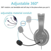ZJ033MR-03 17cm 4 Level Pin 3.5mm Straight Plug Gaming Headset Sound Card Live Microphone