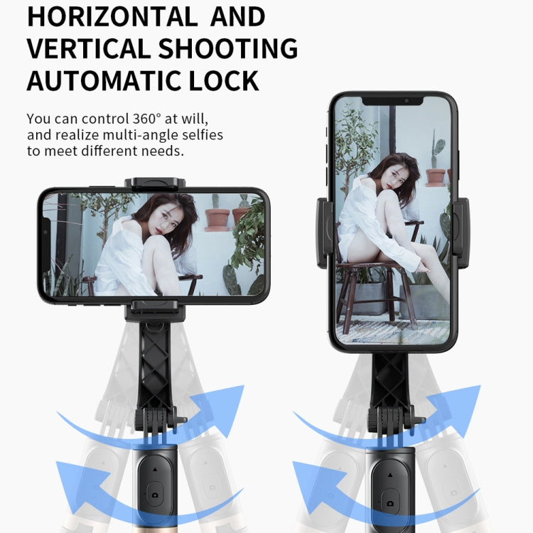 Q08 Gimbal Stabilizer Bluetooth Remote Control Tripod Selfie Stick (Black)